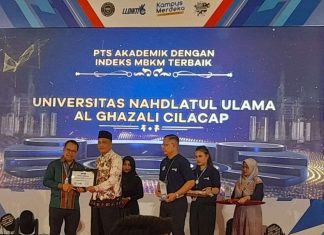 UNUGHA Cilacap Raih Penghargaan Perguruan Tinggi Swasta Akademik dengan Indeks Pelaksanaan MBKM Terbaik Indeks Pelaksanaan MBKM Terbaik